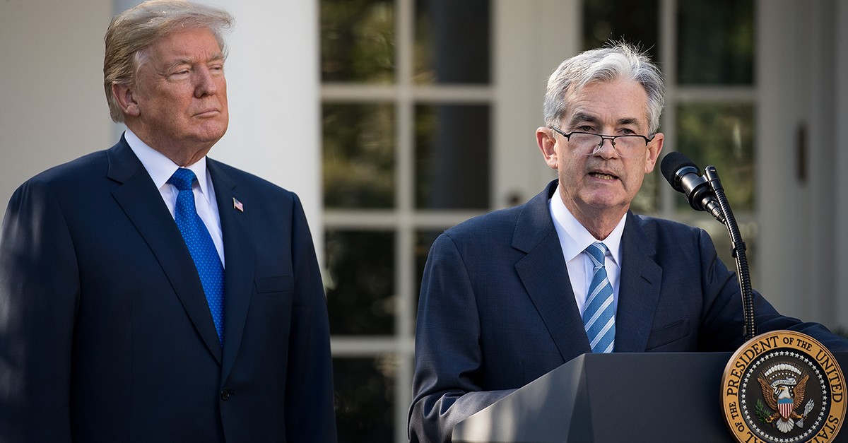 Donald Trump, novo presidente dos EUA; e Jerome Powell, presidente da Fed Juros dos EUA