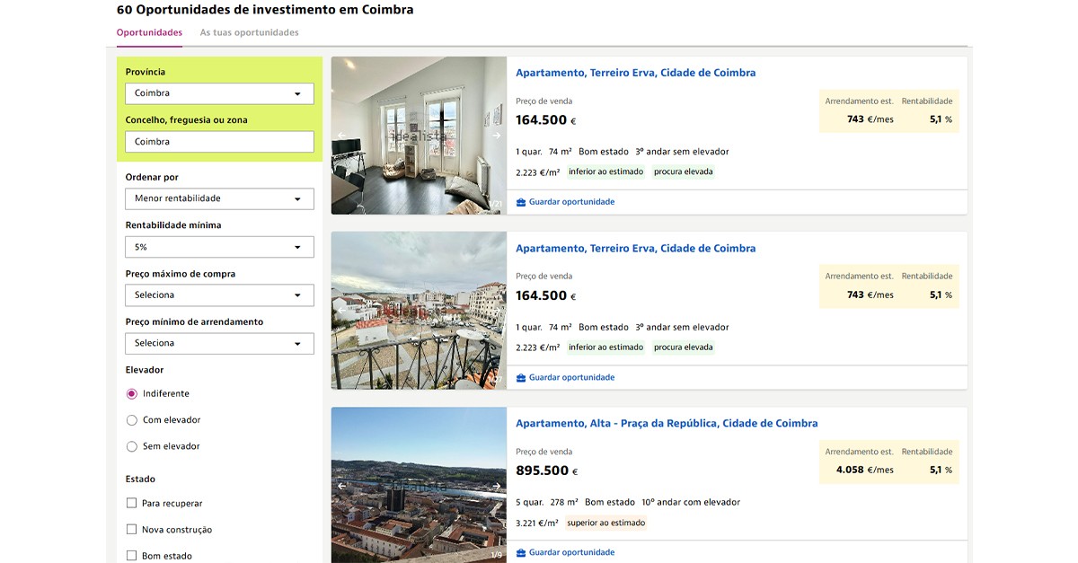 Oportunidades de investimento no imobiliário