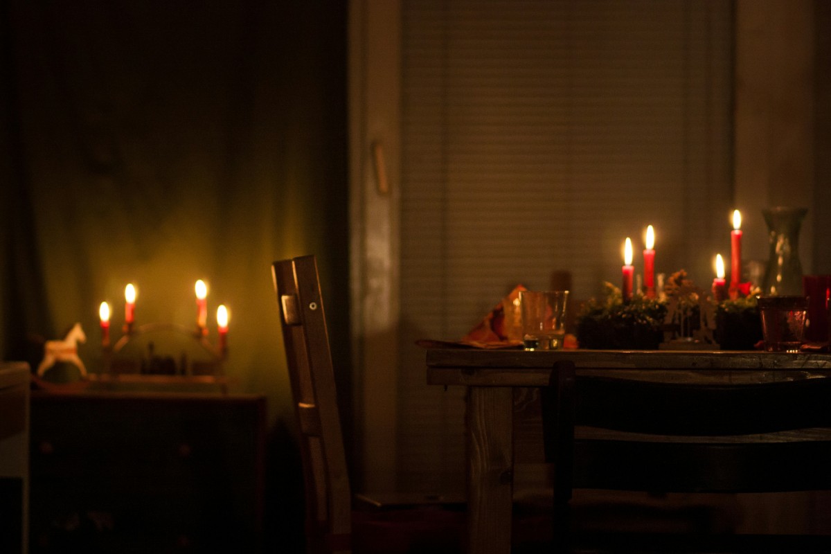 jantar luz das velas