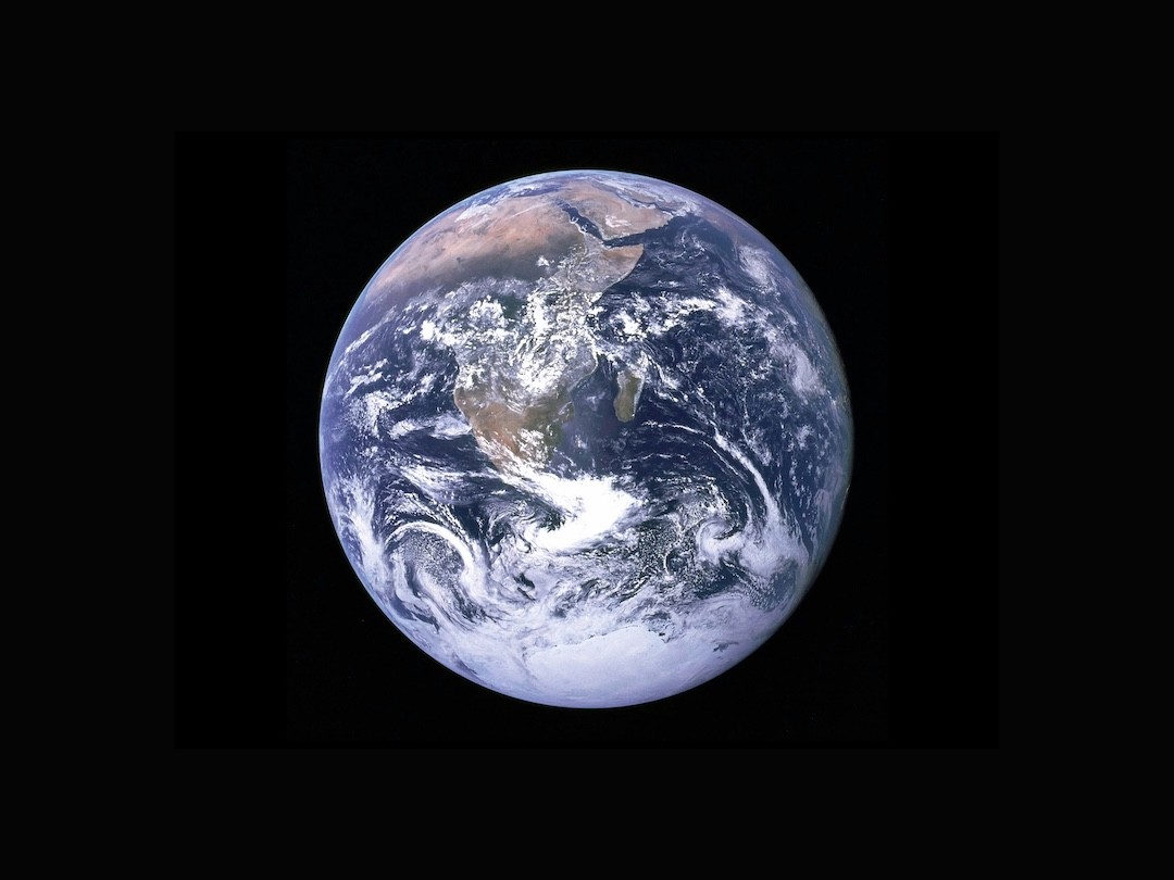 planeta Terra visto do espaço