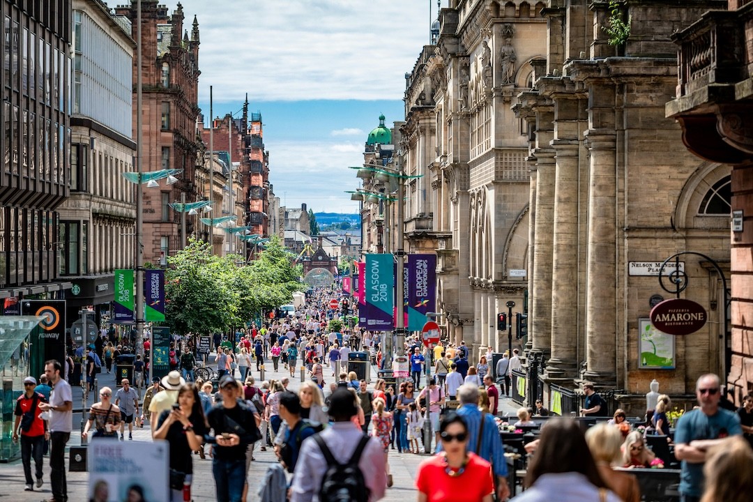 Cidade de Glasgow na Escócia