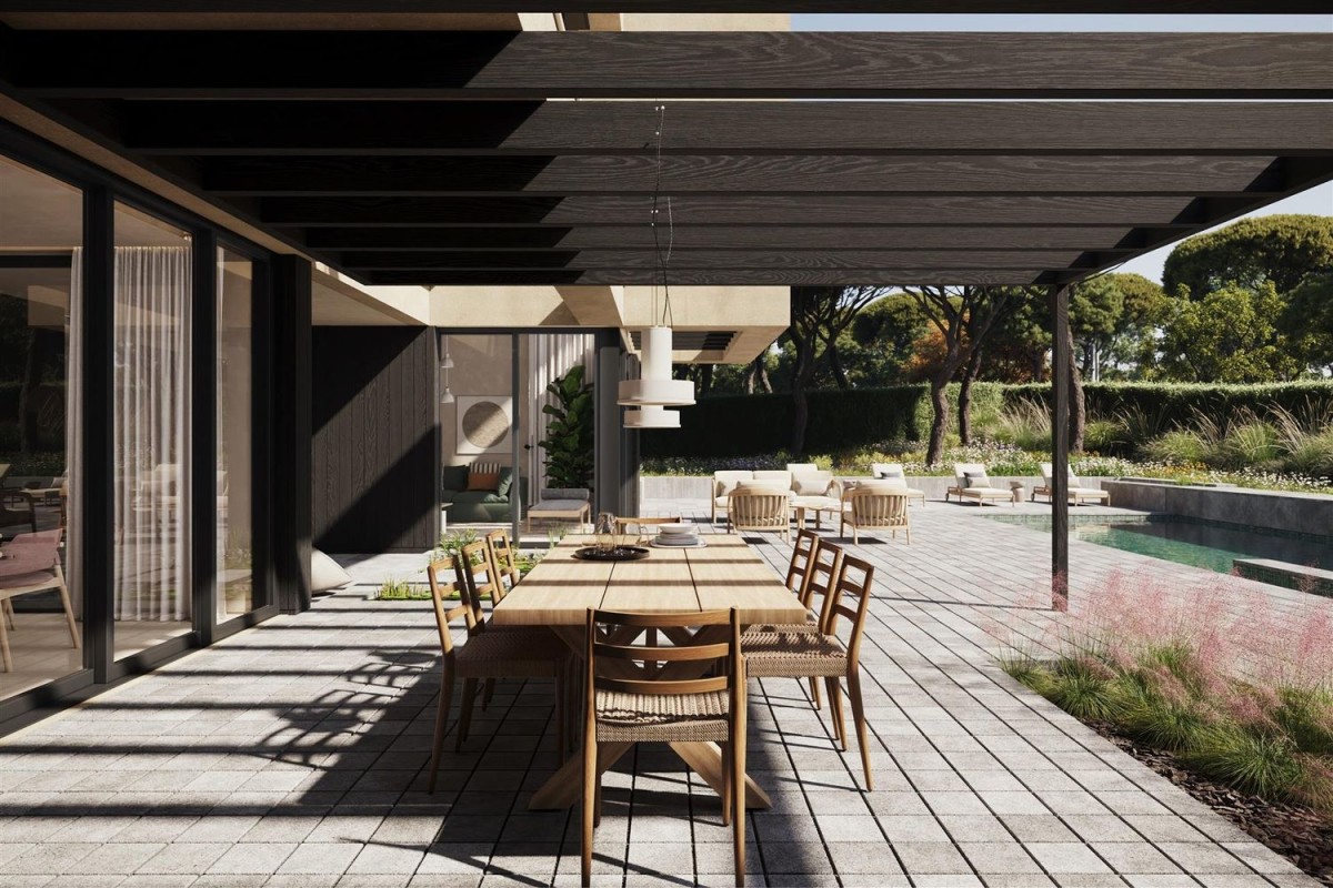 terraço com piscina