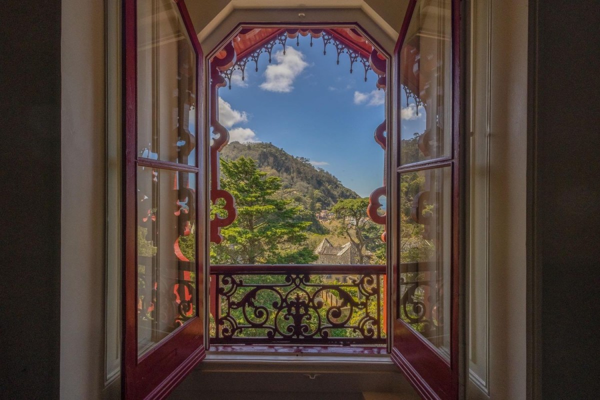 The property is surrounded by nature