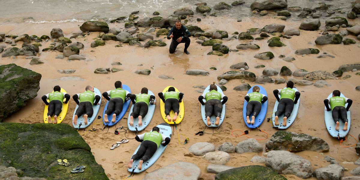 Surfing in Portugal