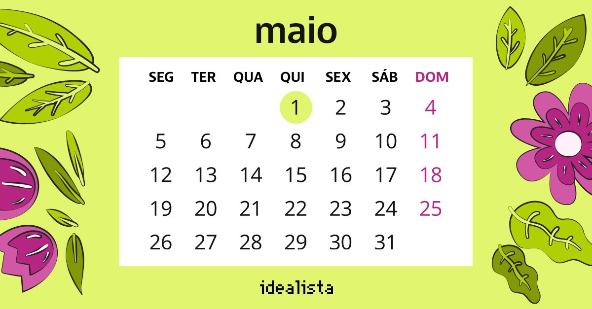 calendário de maio