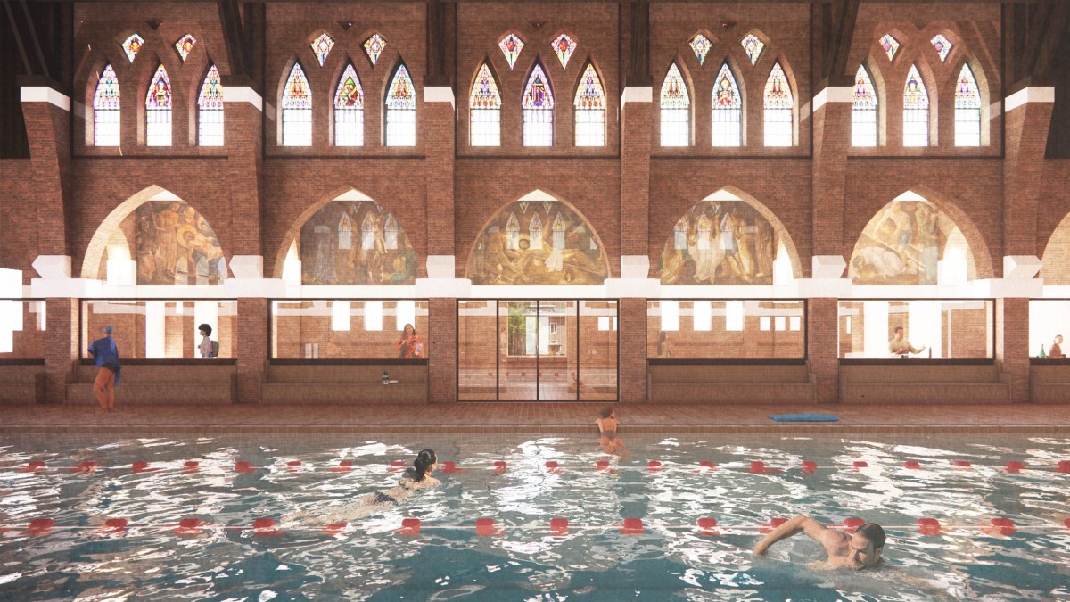 Piscina numa igreja