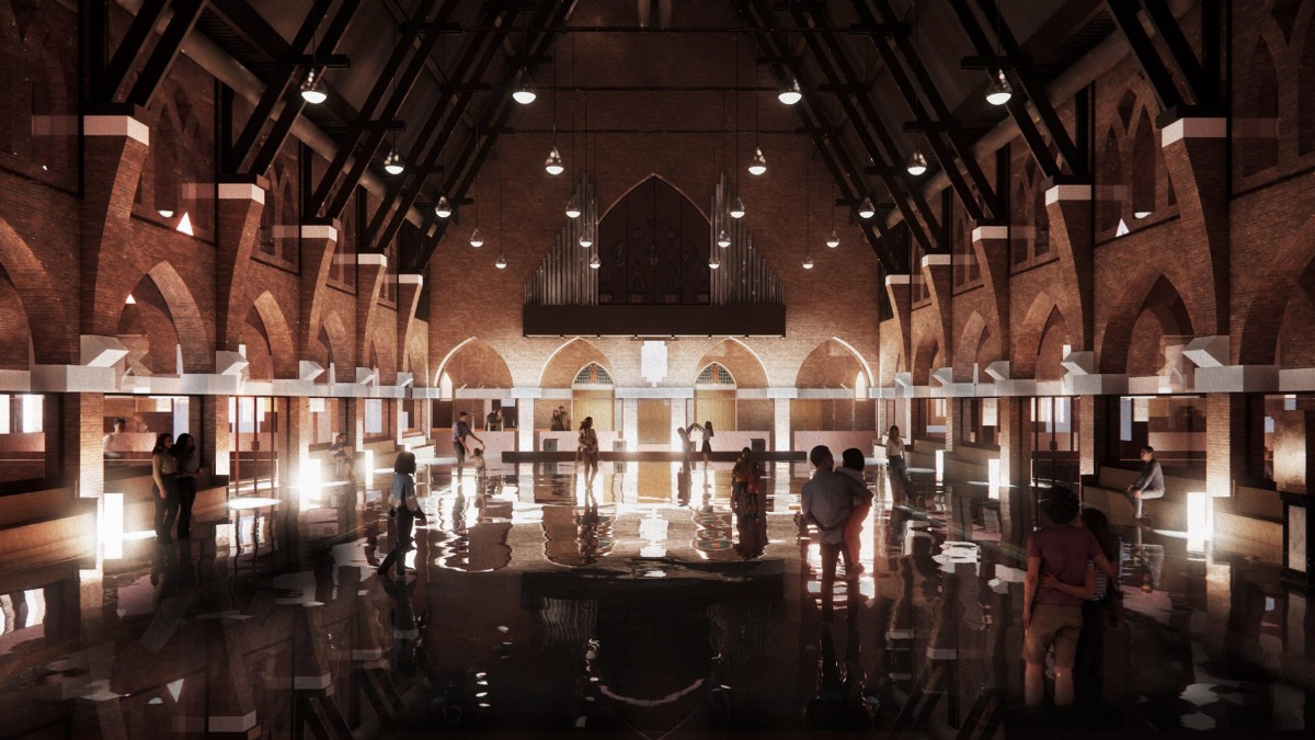 Piscina numa igreja