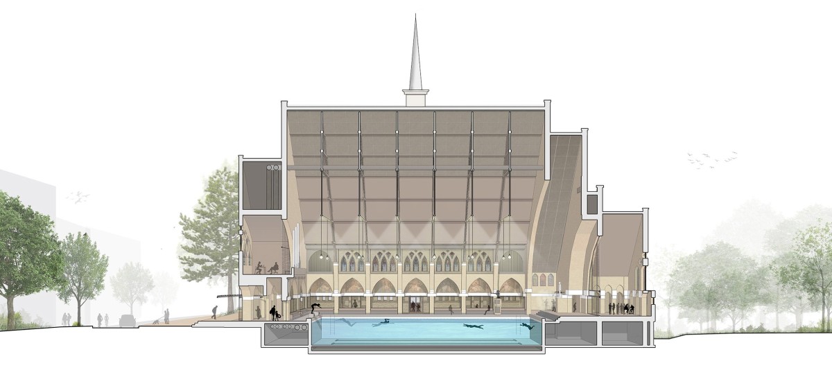 Piscina numa igreja