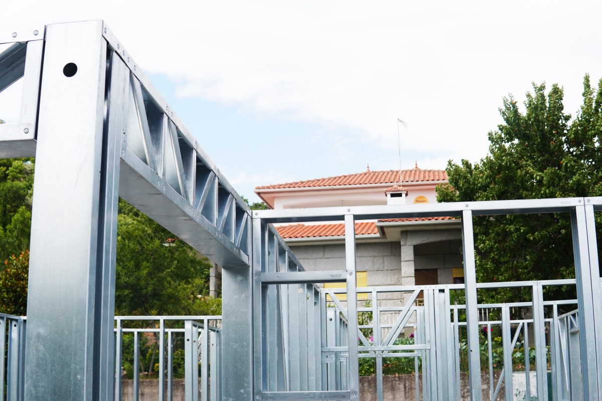 estrutura em aço leve