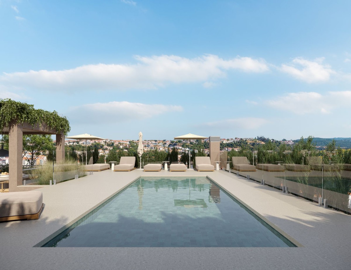 terraço com piscina
