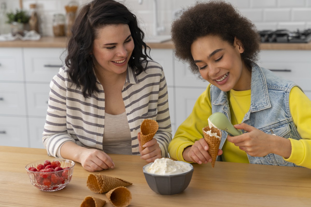 Gelados caseiros e saudáveis