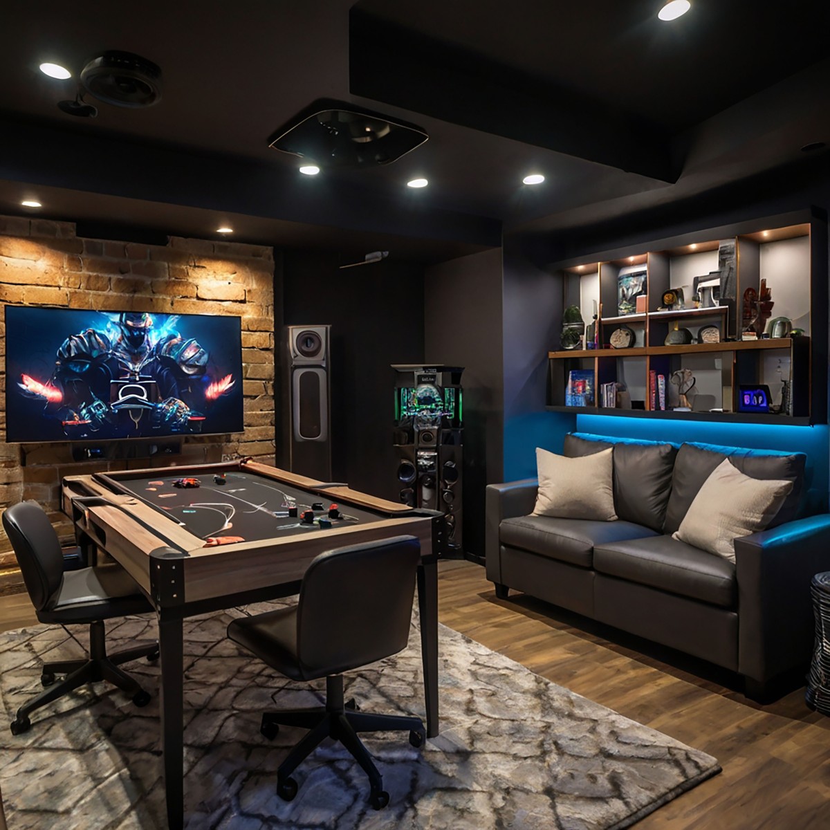 sala de jogos garagem