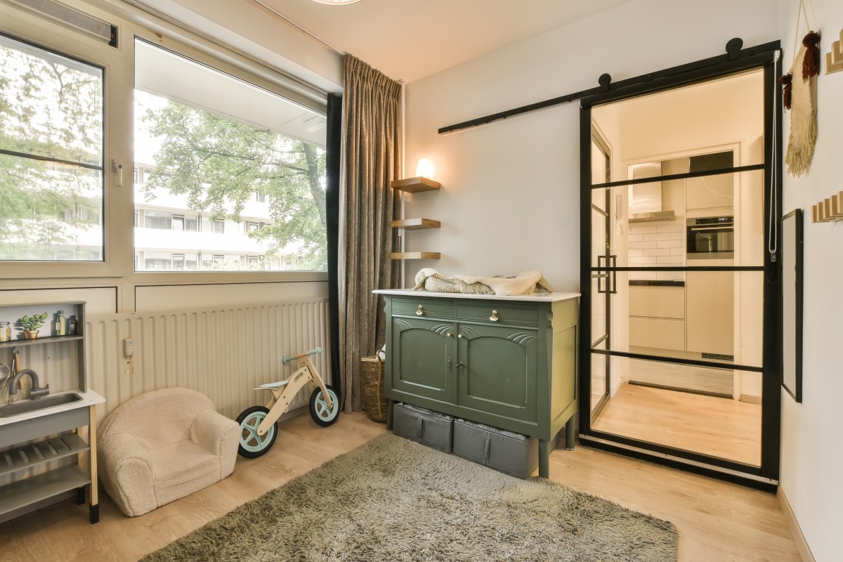 casa pequena porta deslizante