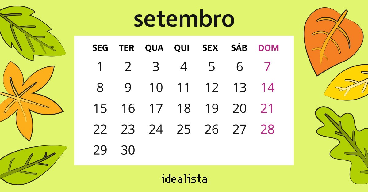 Calendário de Setembro