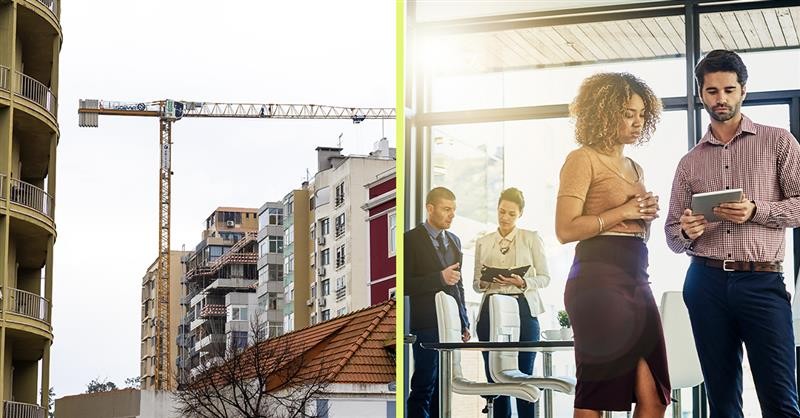 Empresas na construção e imobiliário