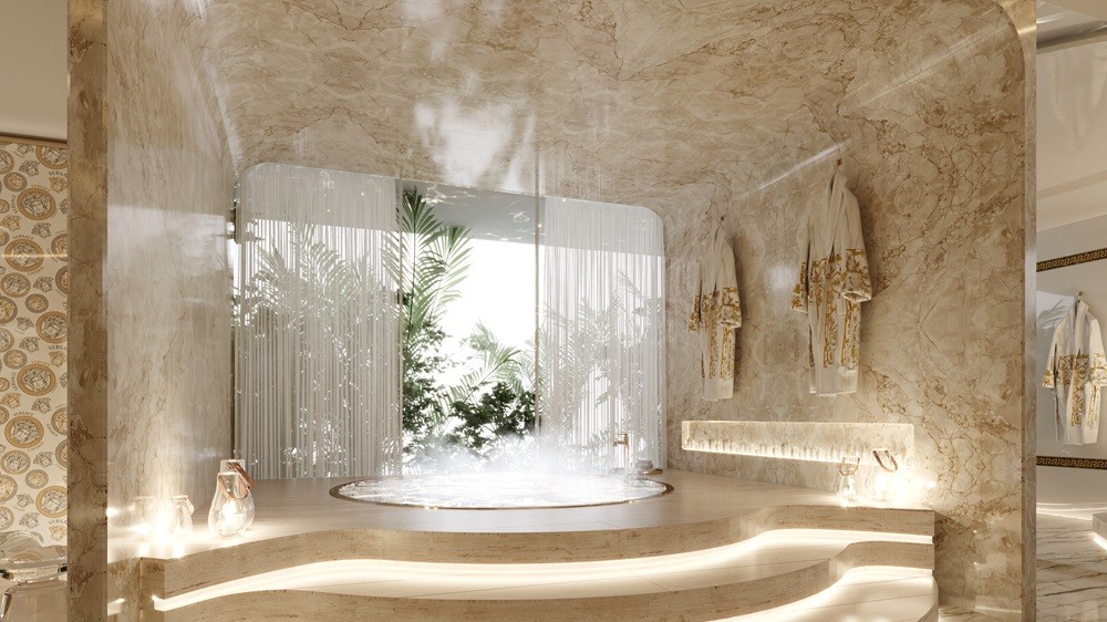 Zona de spa Sauna e piscina