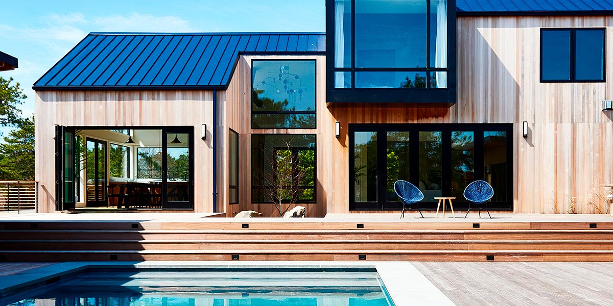 Casas pré-fabricadas com piscina