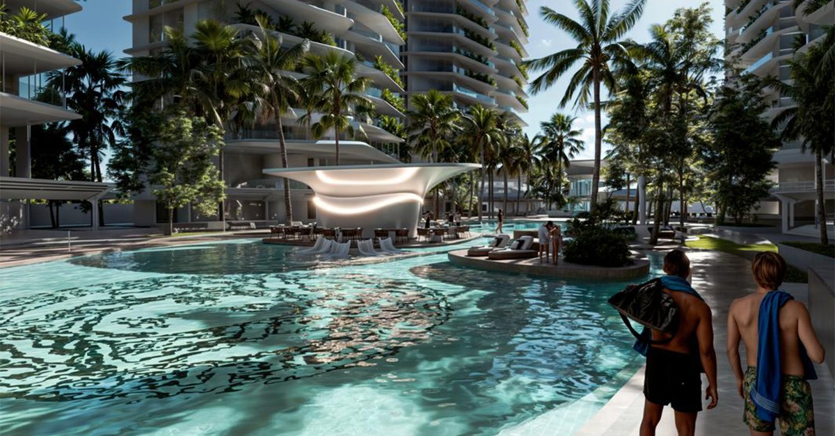 Zona de lazer e piscina Casas de luxo com piscina