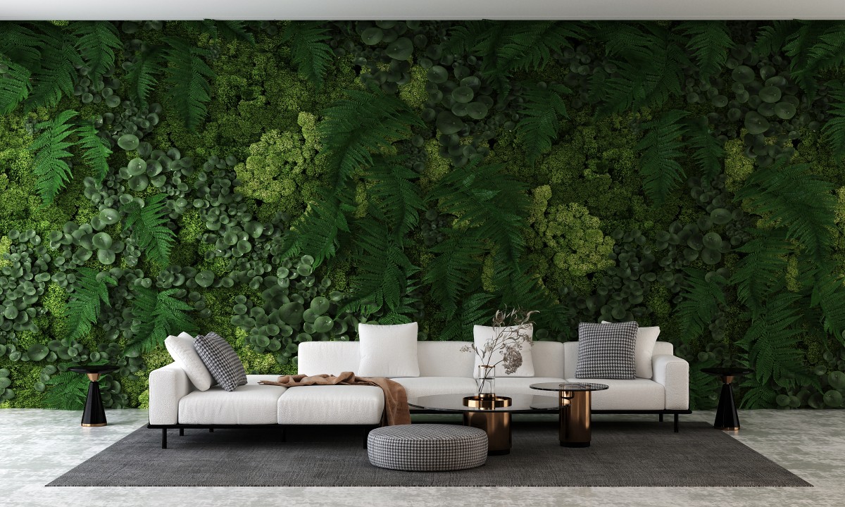 Parede verde luxo