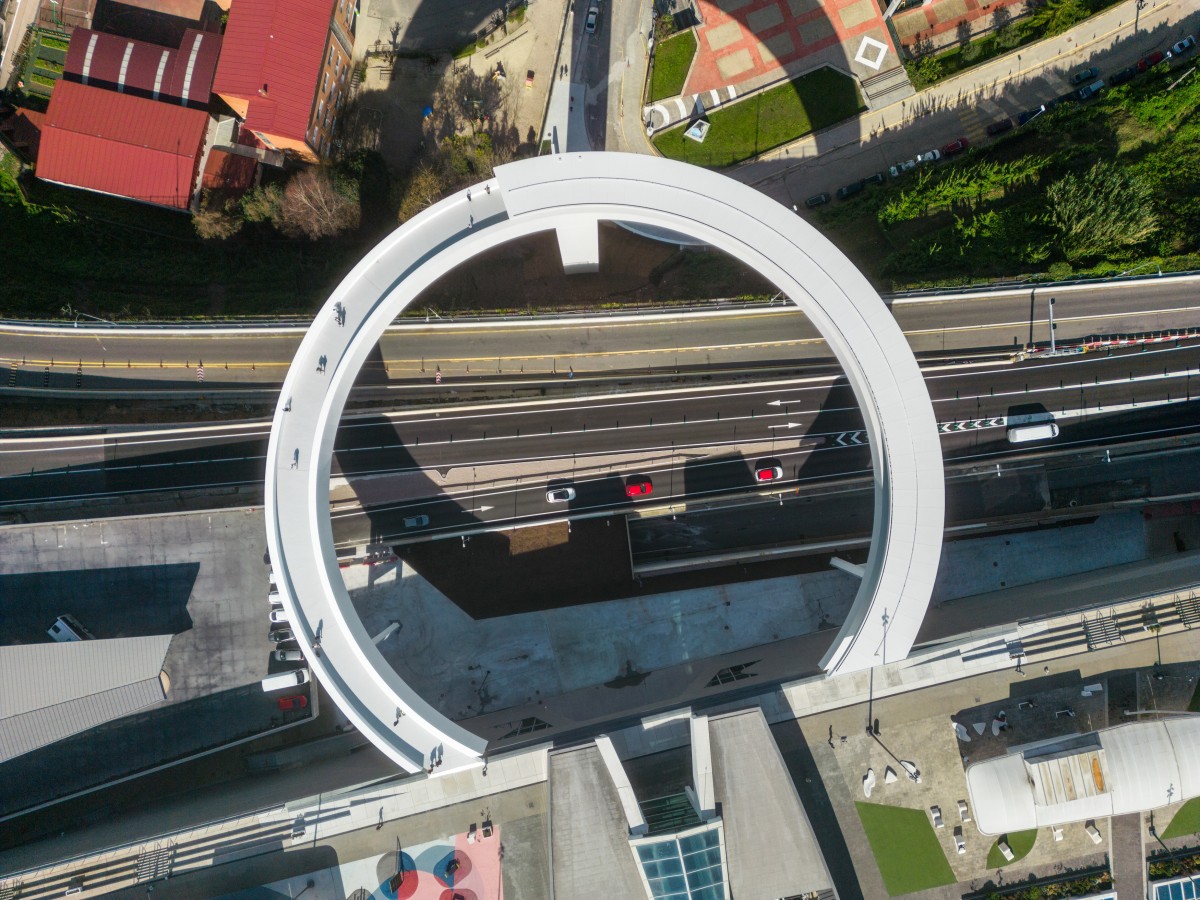 Vista cenital del ascensor
