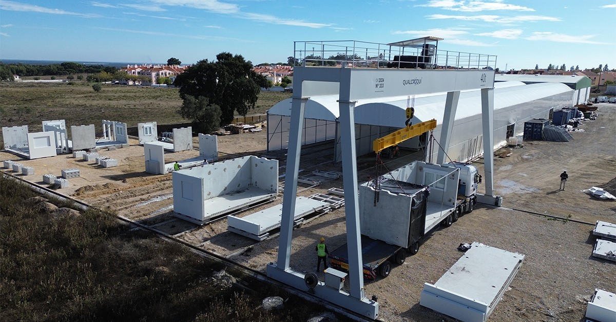 Fábrica onde são produzidos os módulos de construção modular