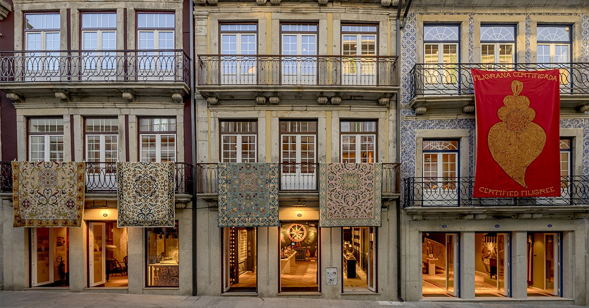 Edifícios no centro histórico do Porto