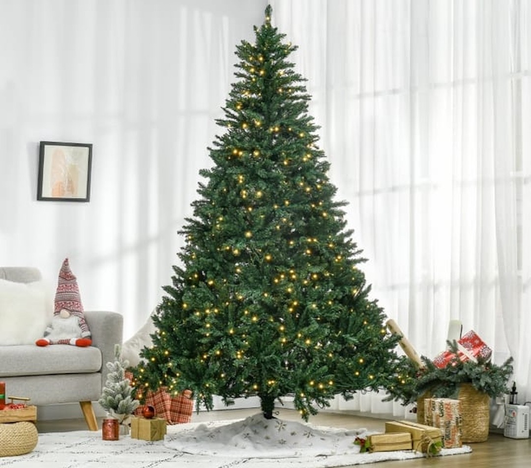 árvore de Natal com luz embutida