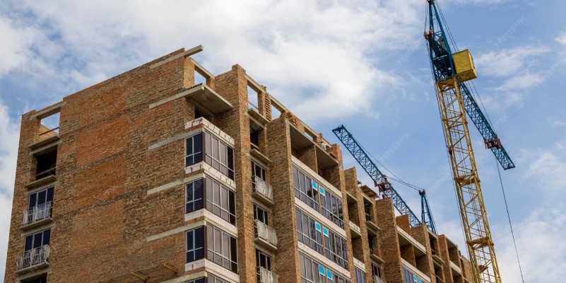 Edifícios em construção