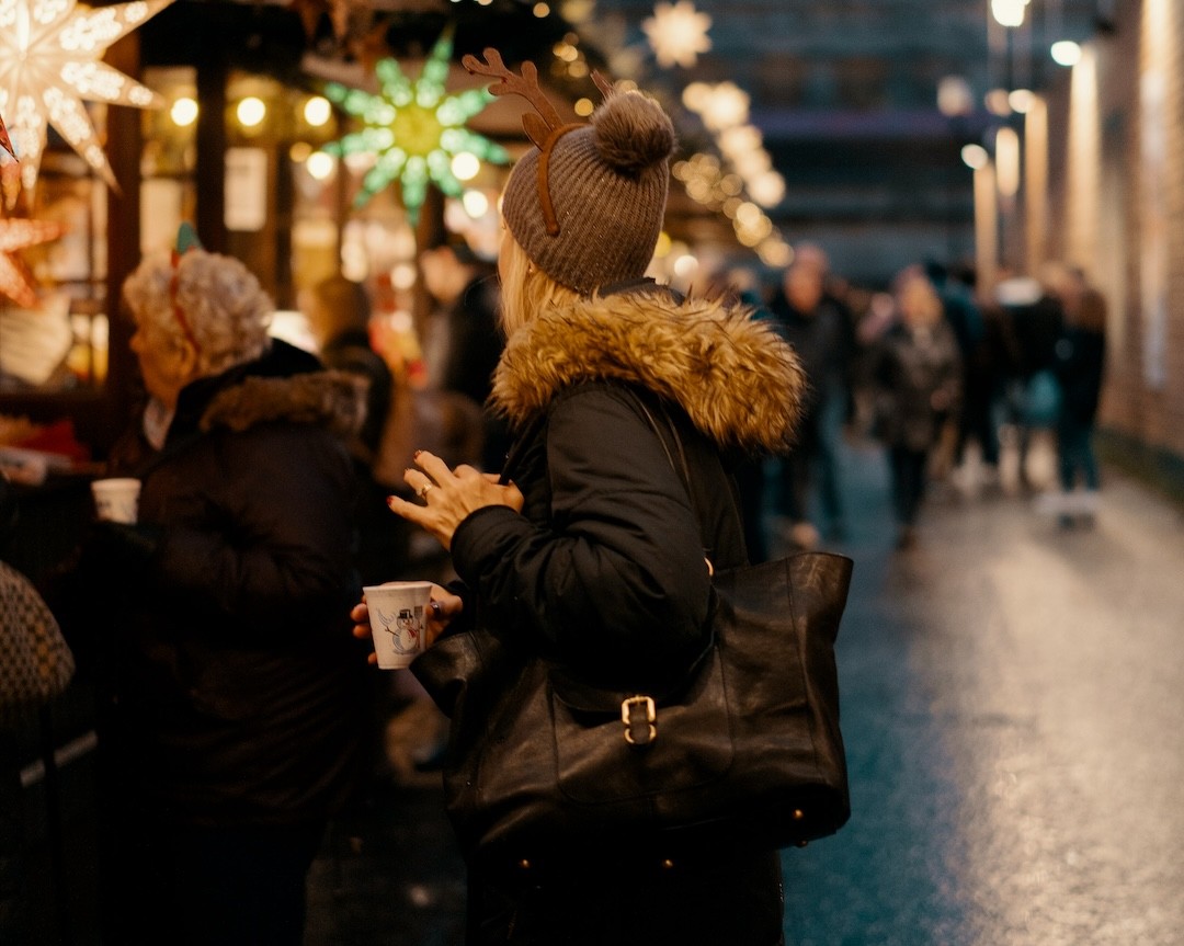 mercadinho de Natal em Edimburgo