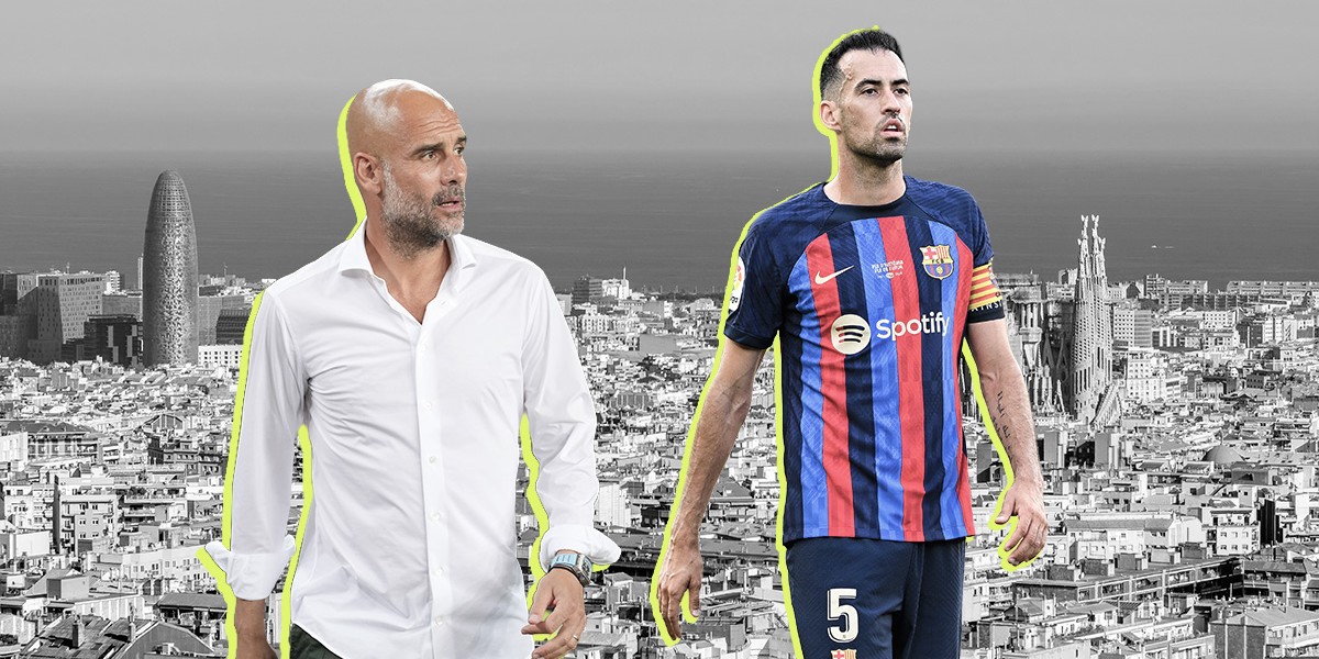 Pep Guardiola e Sergo Busquets