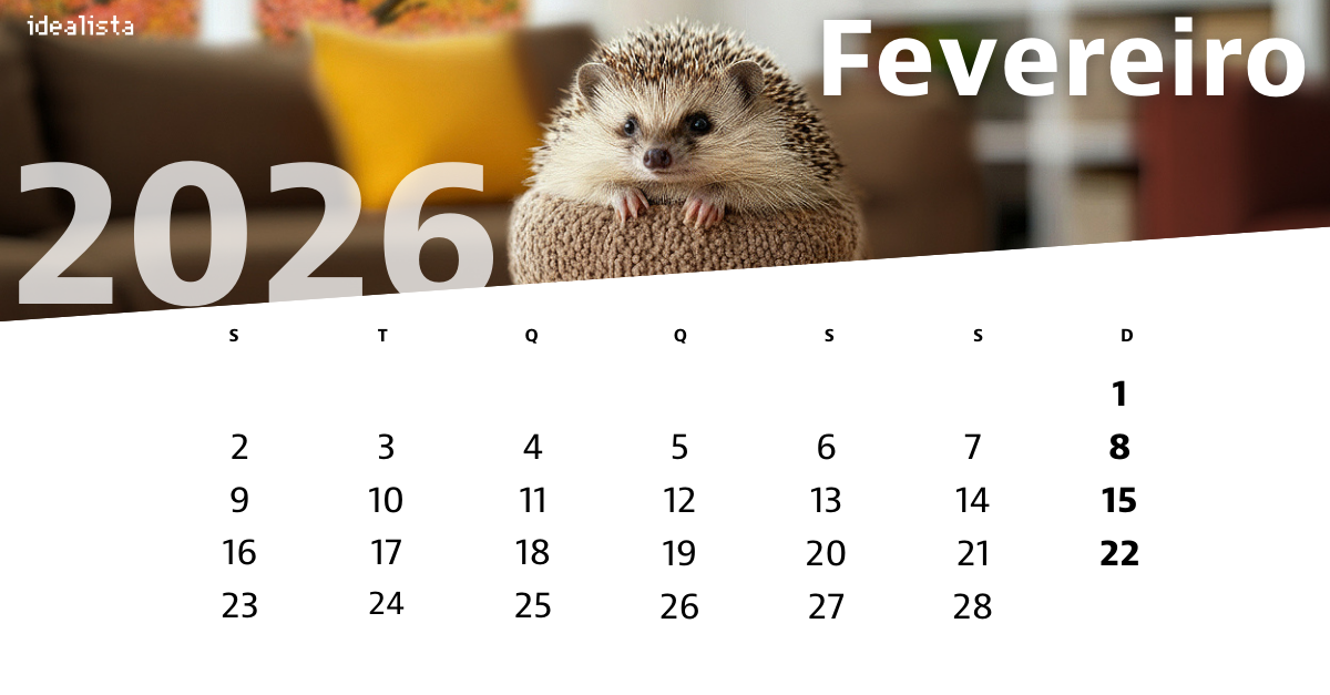 calendário de fevereiro