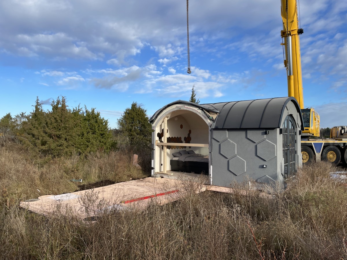 Instalação no terreno tiny-house