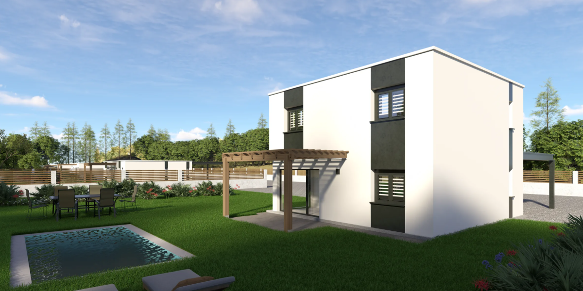 Casa pré-fabricada de dois pisos por 150.000 euros