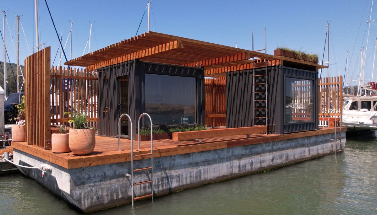 Saunas em plataformas industriais flutuantes