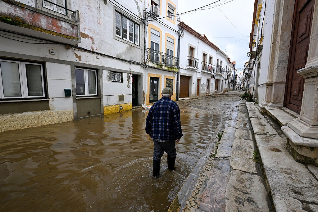 Estragos do mau tempo em Portugal