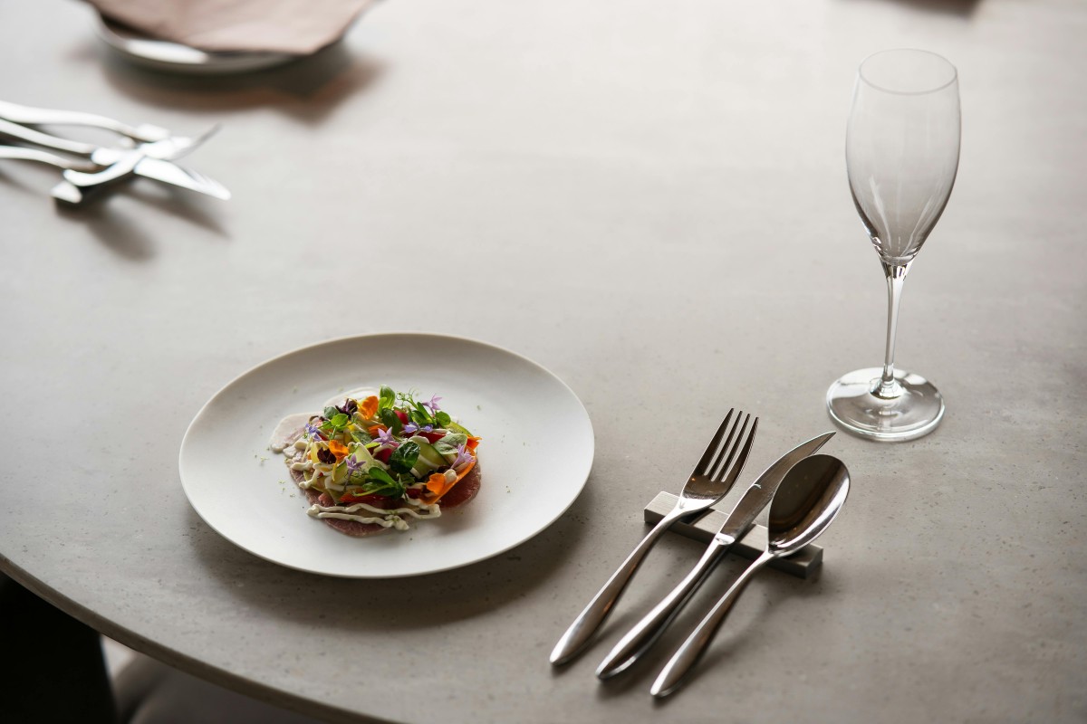 apresentação de comida gourmet