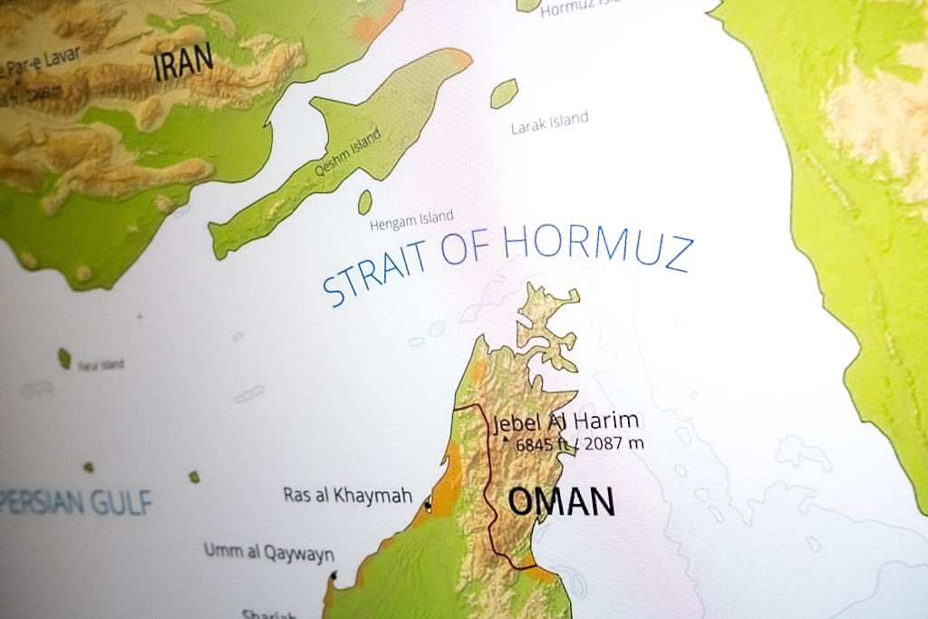 Estreito de Ormuz, no Médio Oriente Estreito de Ormuz no Médio Oriente