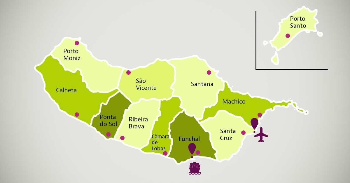 Hartă Insula Madeira