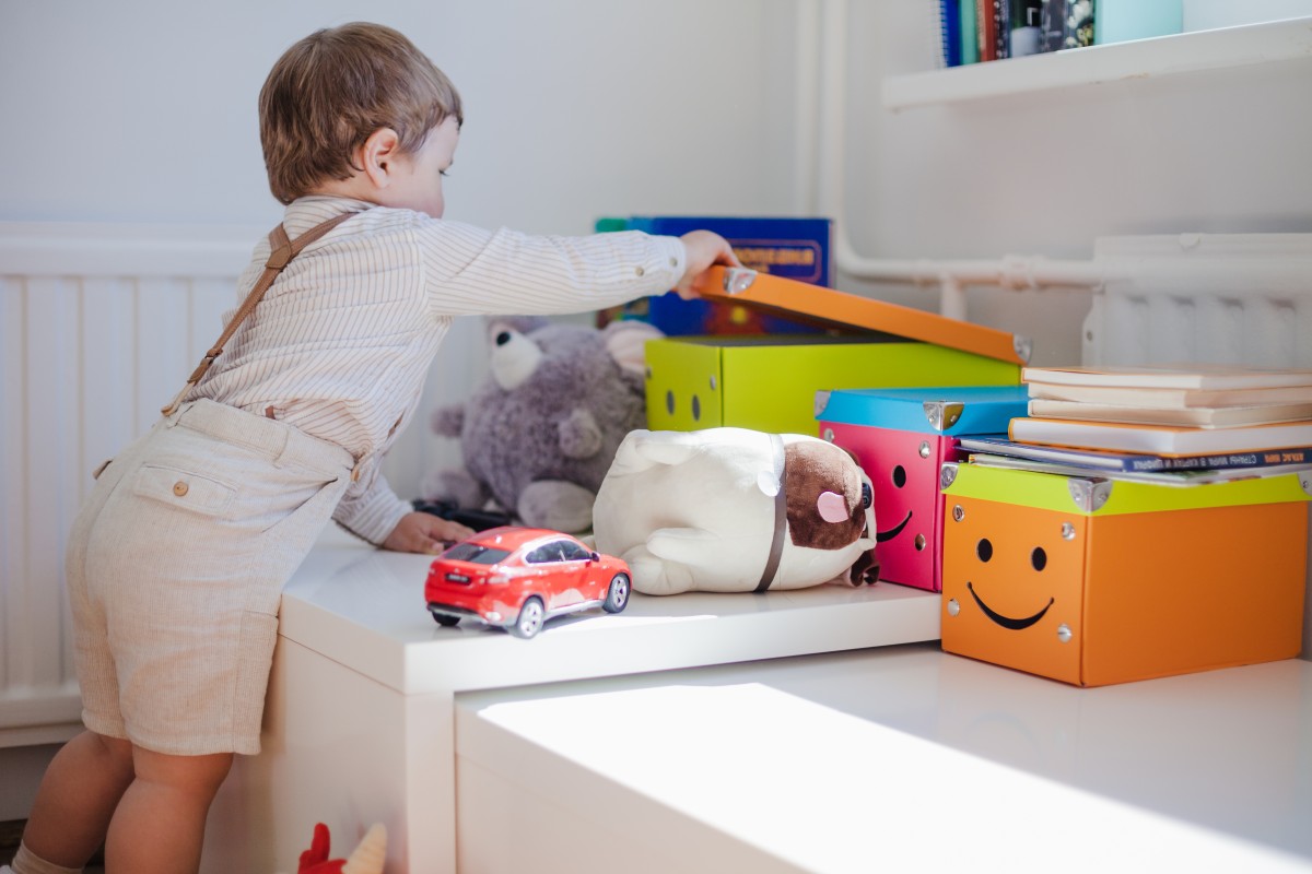organização de brinquedos infantis