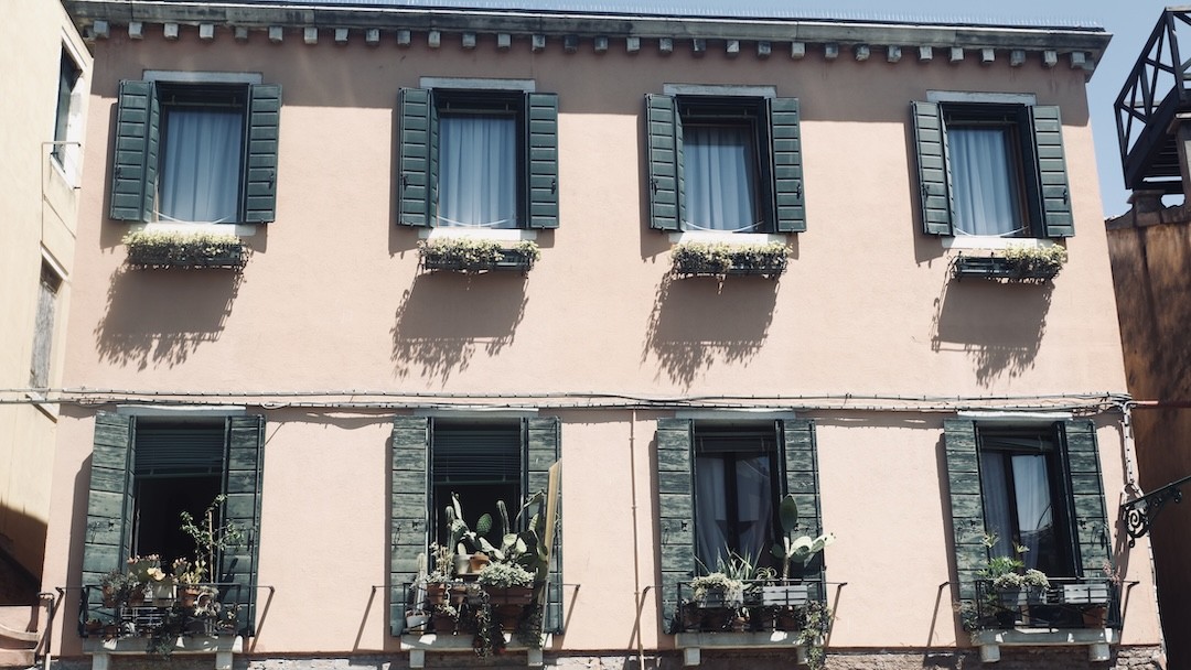 detalhes de um edifício em Veneza