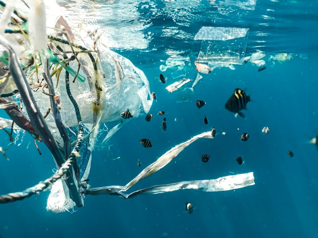 plástico nos oceanos