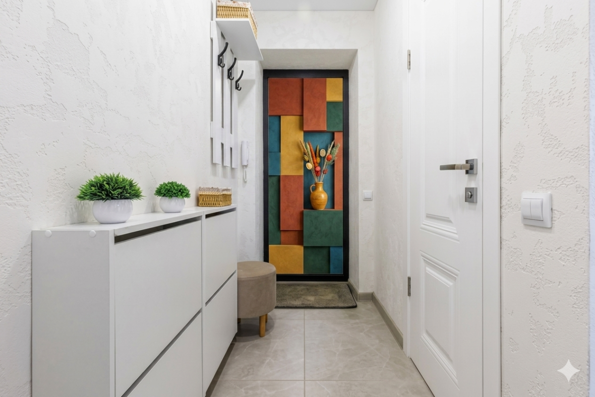 decorar un pasillo largo y estrecho