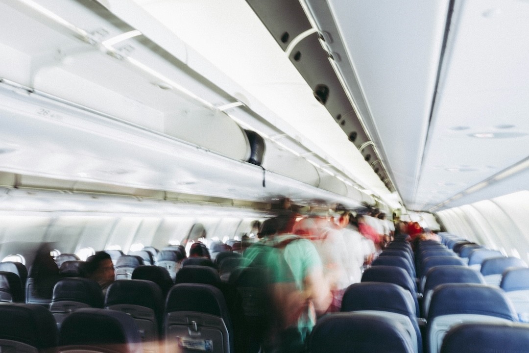 cabine de um avião