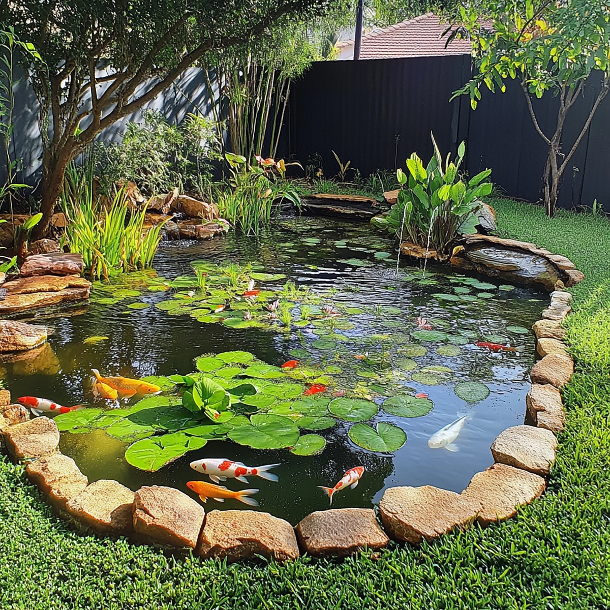 como ter um lago no jardim