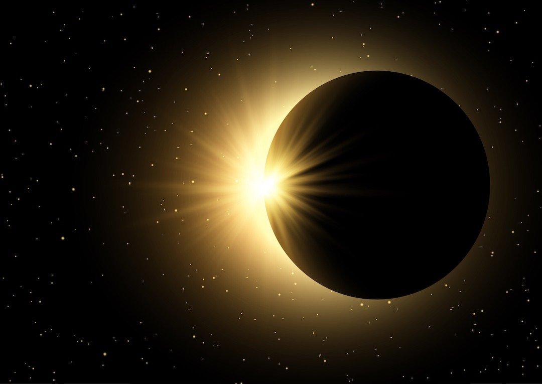 céu com eclipse