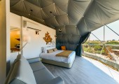 Interior da tenda de luxo