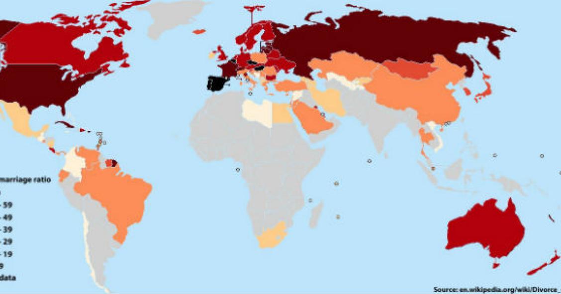 Radiografia do dia: Portugal é um dos países do mundo onde há mais divórcios