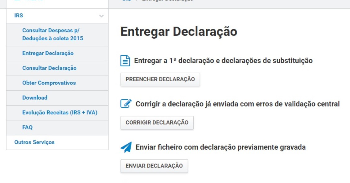 IRS 2015: guia para que nada falhe na entrega da declaração 