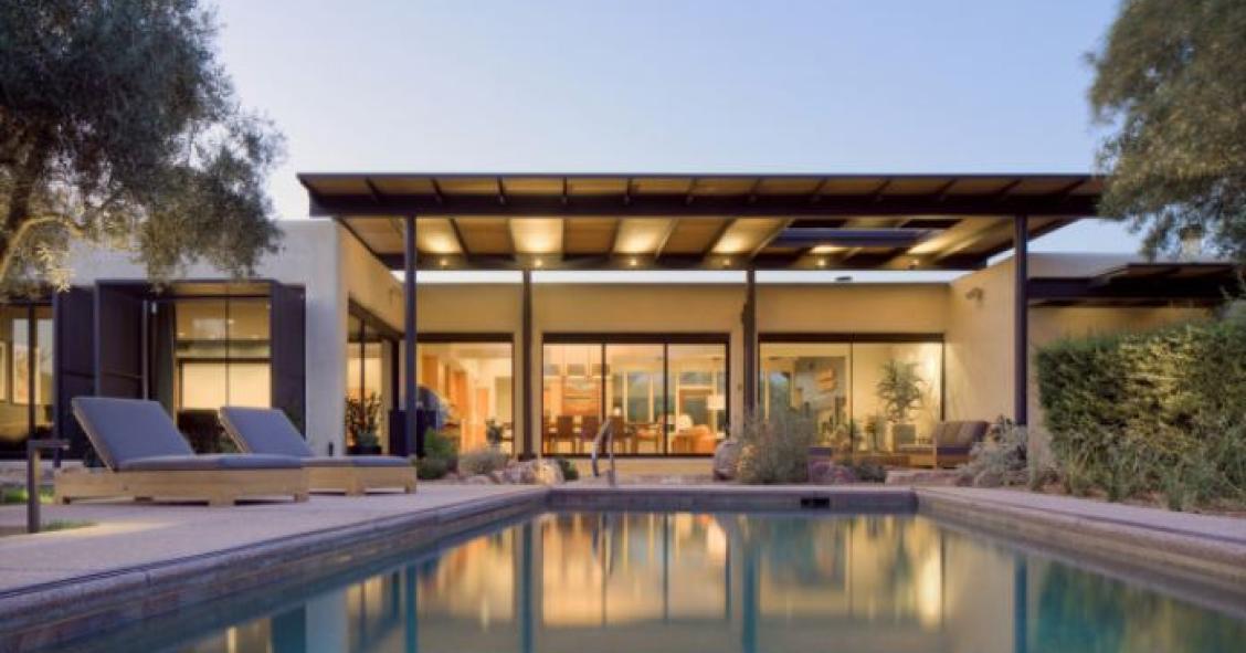 A casa está localizada em Tucson, Arizona (EUA)