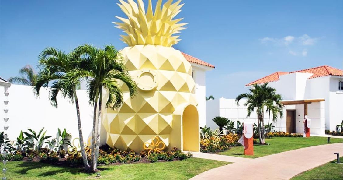 Um hotel em forma de abacaxi